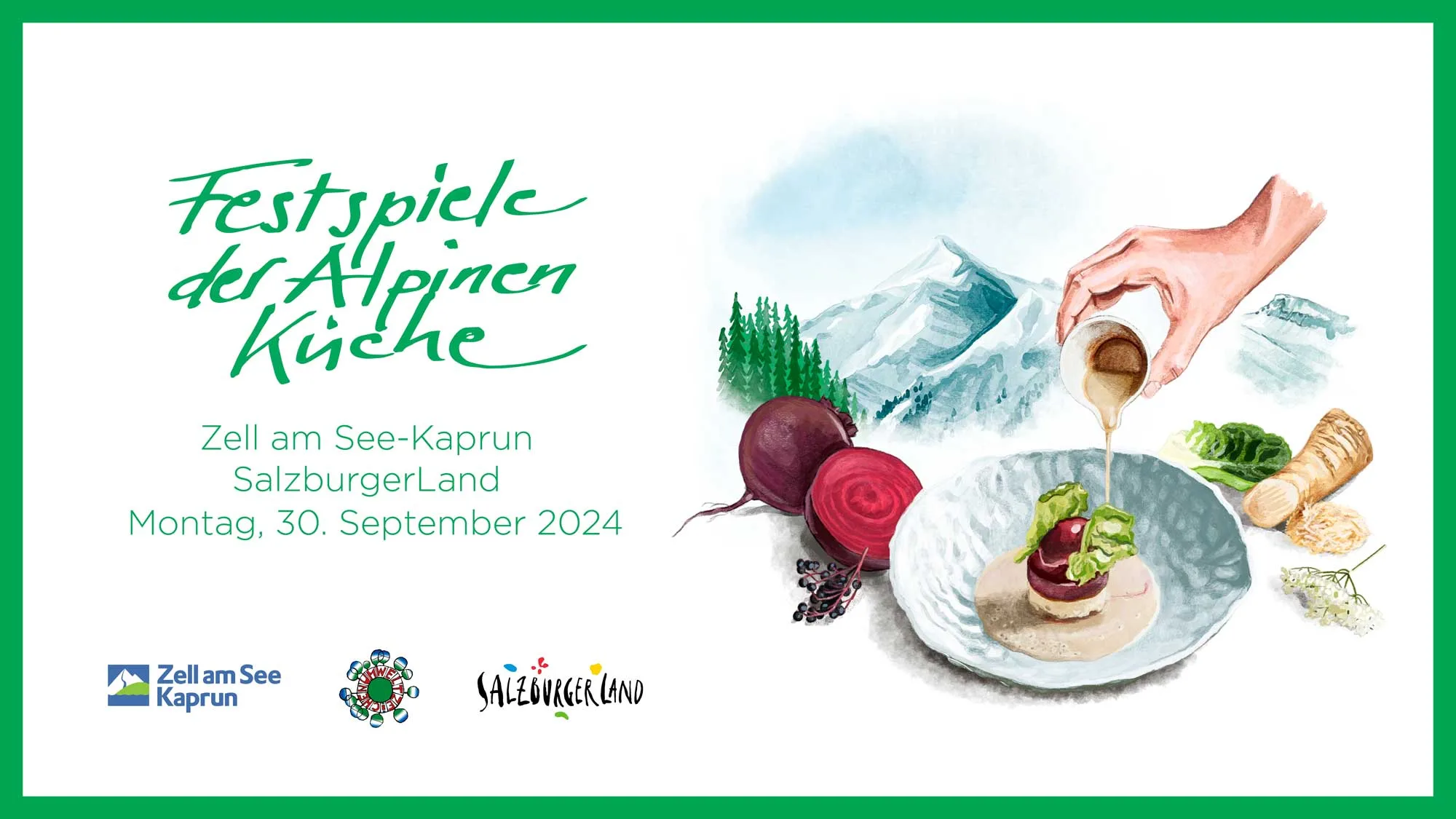 Festspiele der Alpinen Küche: Ein kulinarisches Ereignis in Zell am See-Kaprun - Termine - Festspiele der alpinen Kueche 2024 KeyVisual 3 jpg