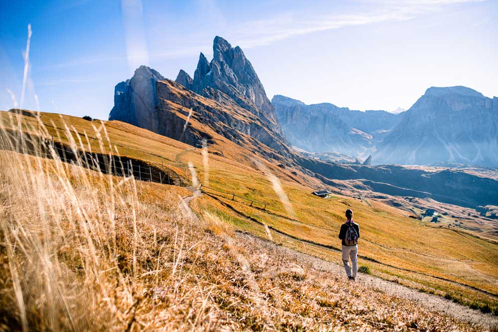 Vielfalt des Grödentals im Herbst