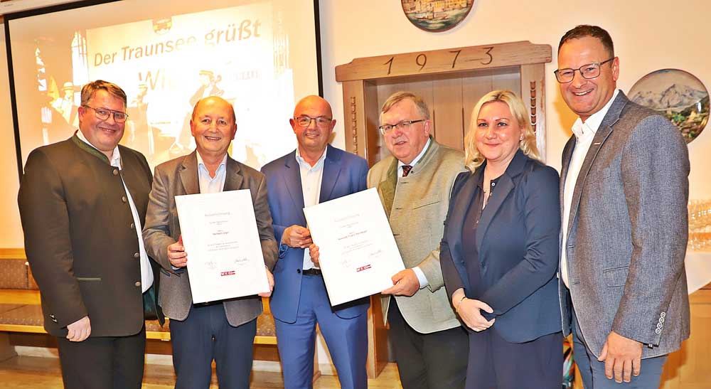 Herbstfest der Traunseewirte Franz Pernkopf und Herbert Starl mit den WKO Auszeichnungen